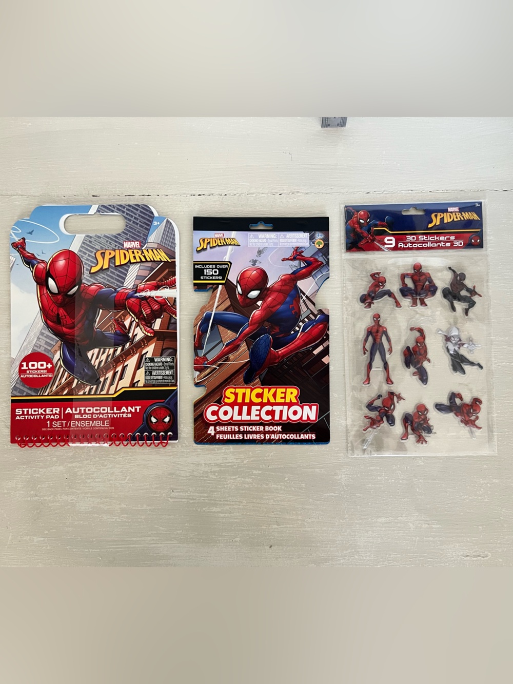 Marvel Spider-Man Sticker Bundle 3 Pc 3D Stickers & Sticker collection Kids
